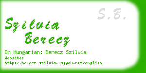 szilvia berecz business card